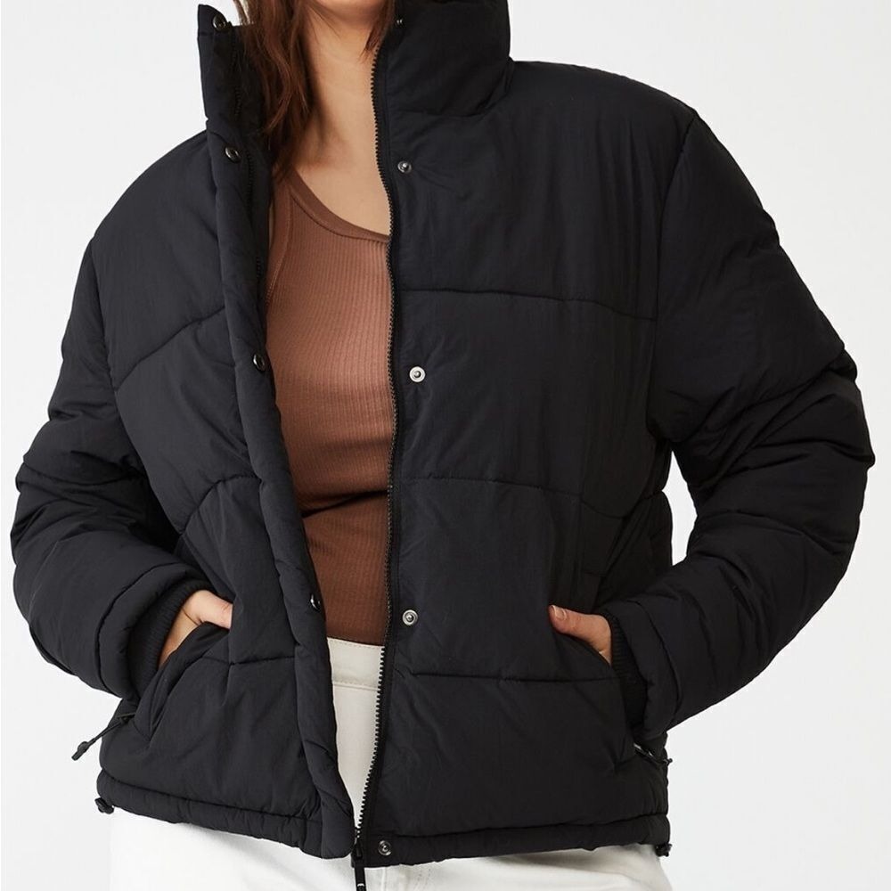 Cotton On Body Curve Recycled Mother Puffer Jacket - Black XS NWT in Packaging